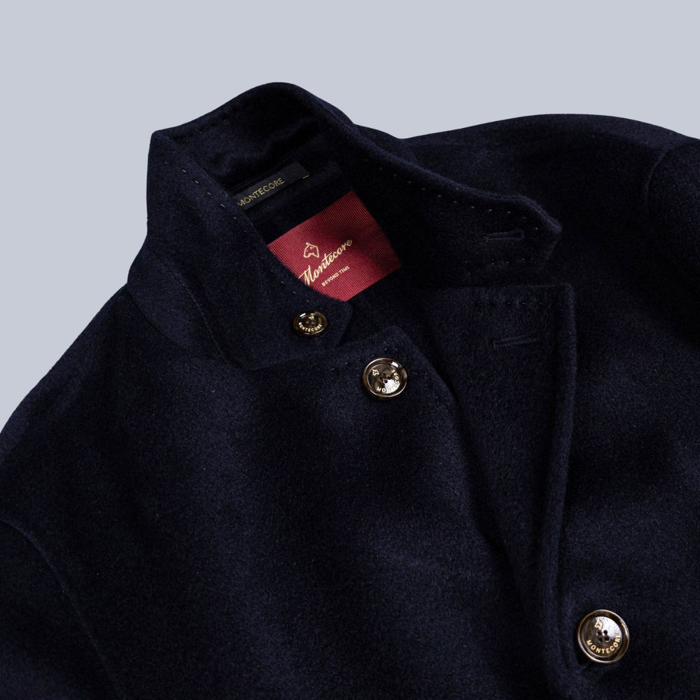 Navy Unlined Cashmere Coat