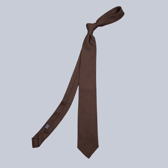 Chocolate Brown Grenadine Silk Tie