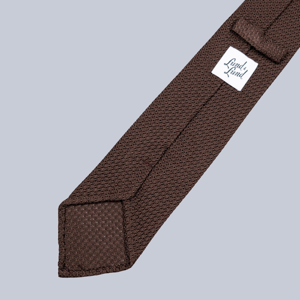 Chocolate Brown Grenadine Silk Tie