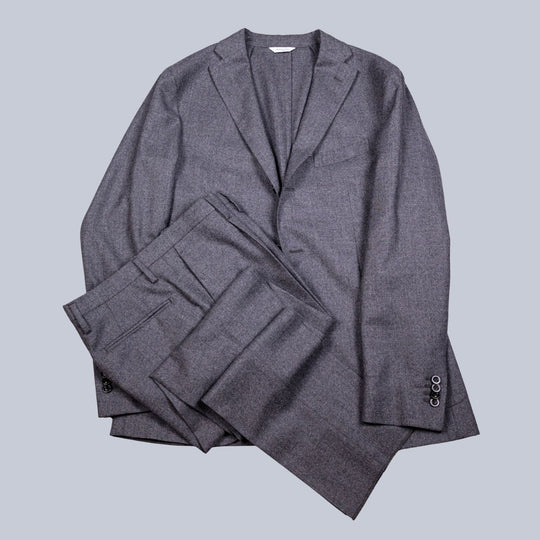 Grey Wool Flannel Suit