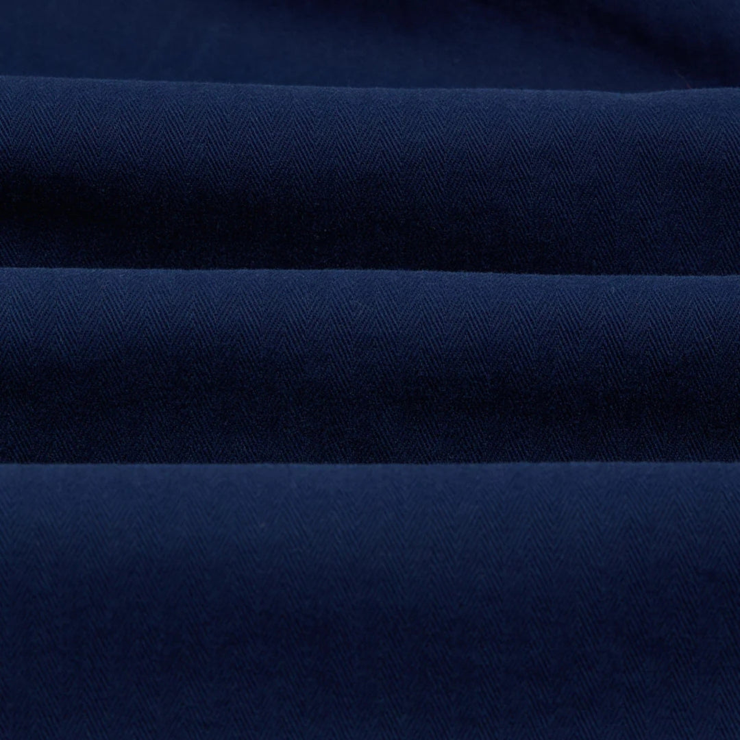 French Blue Herringbone Smock Artist Chore Jacket