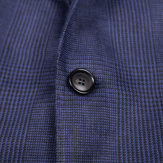 Navy Glencheck Linen Blazer