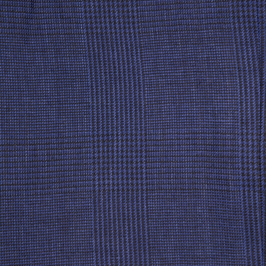 Navy Glencheck Linen Blazer