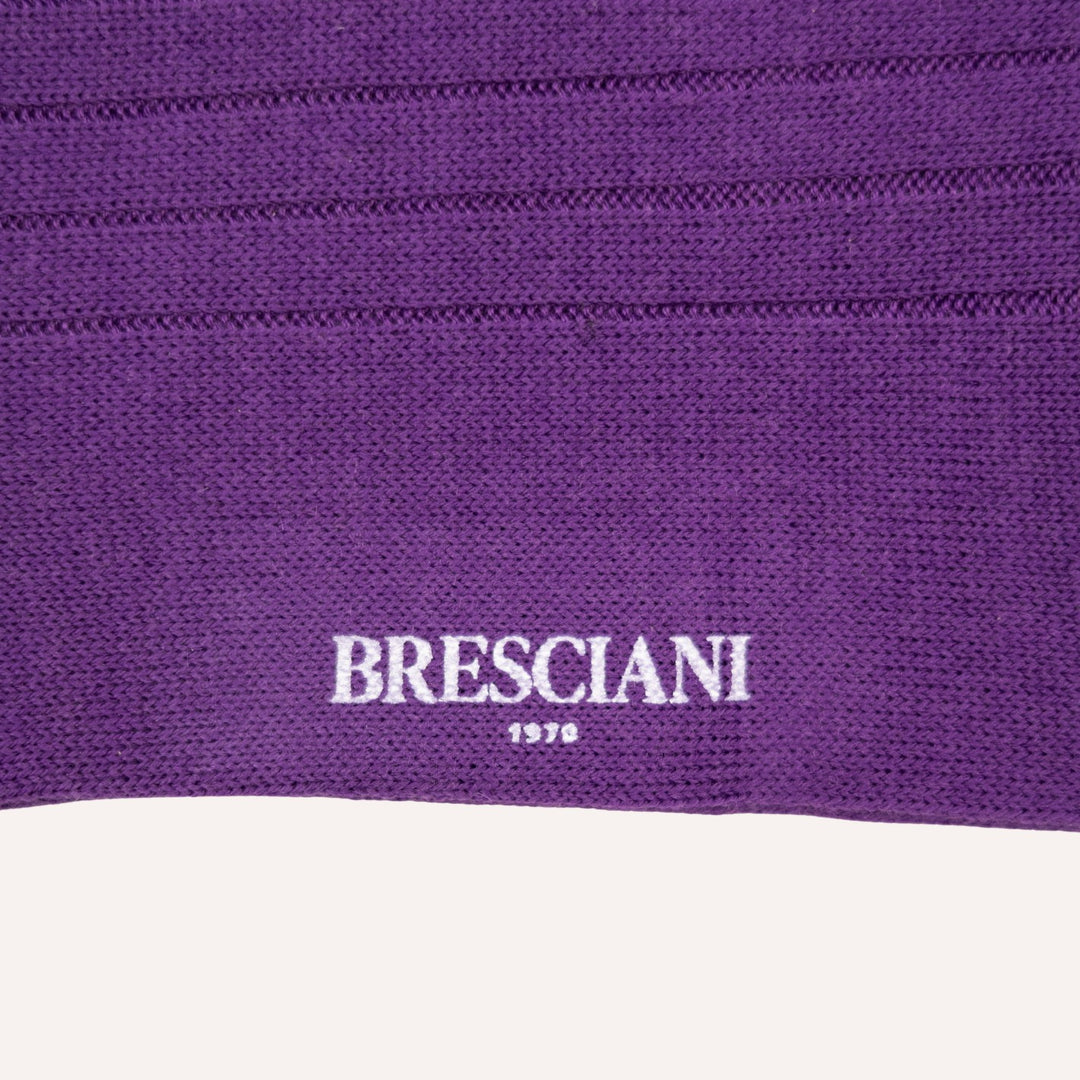 Purple Ribbed Ankle Length Wool Socks
