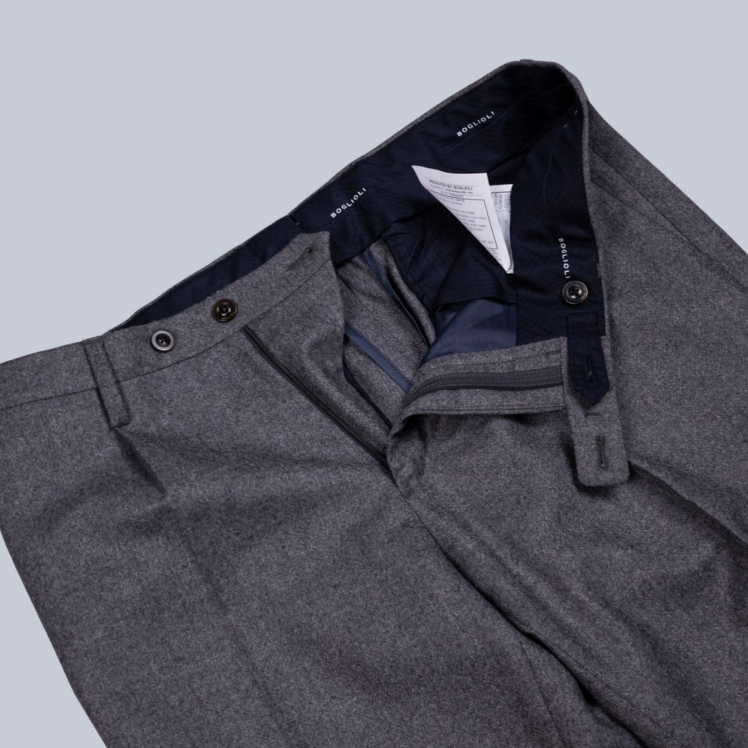 Grey Wool Flannel Suit
