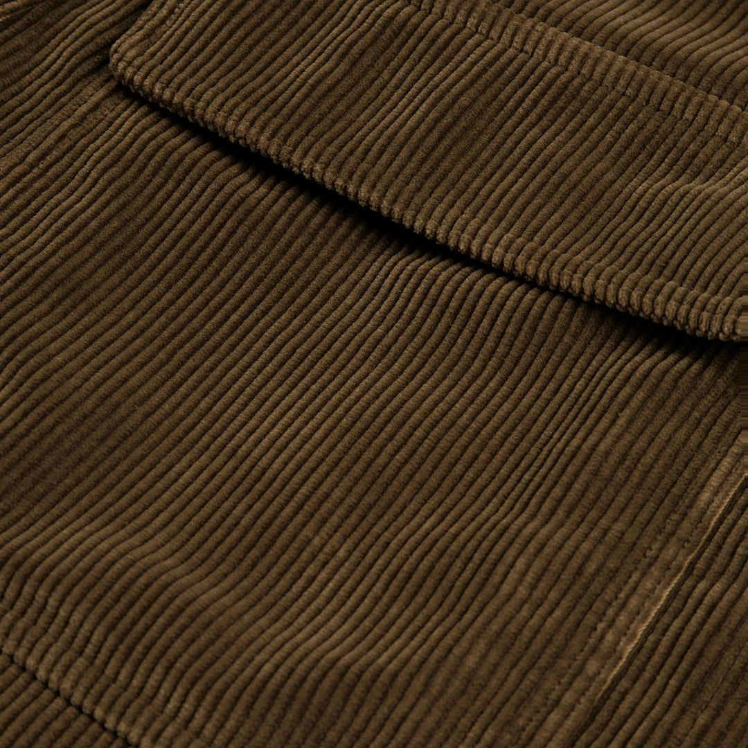 Olive Green Corduroy Single Breasted Games Blazer