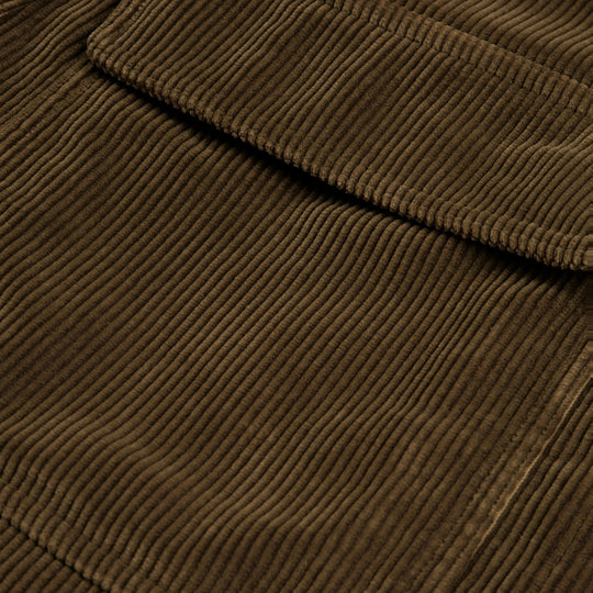 Olive Green Corduroy Single Breasted Games Blazer