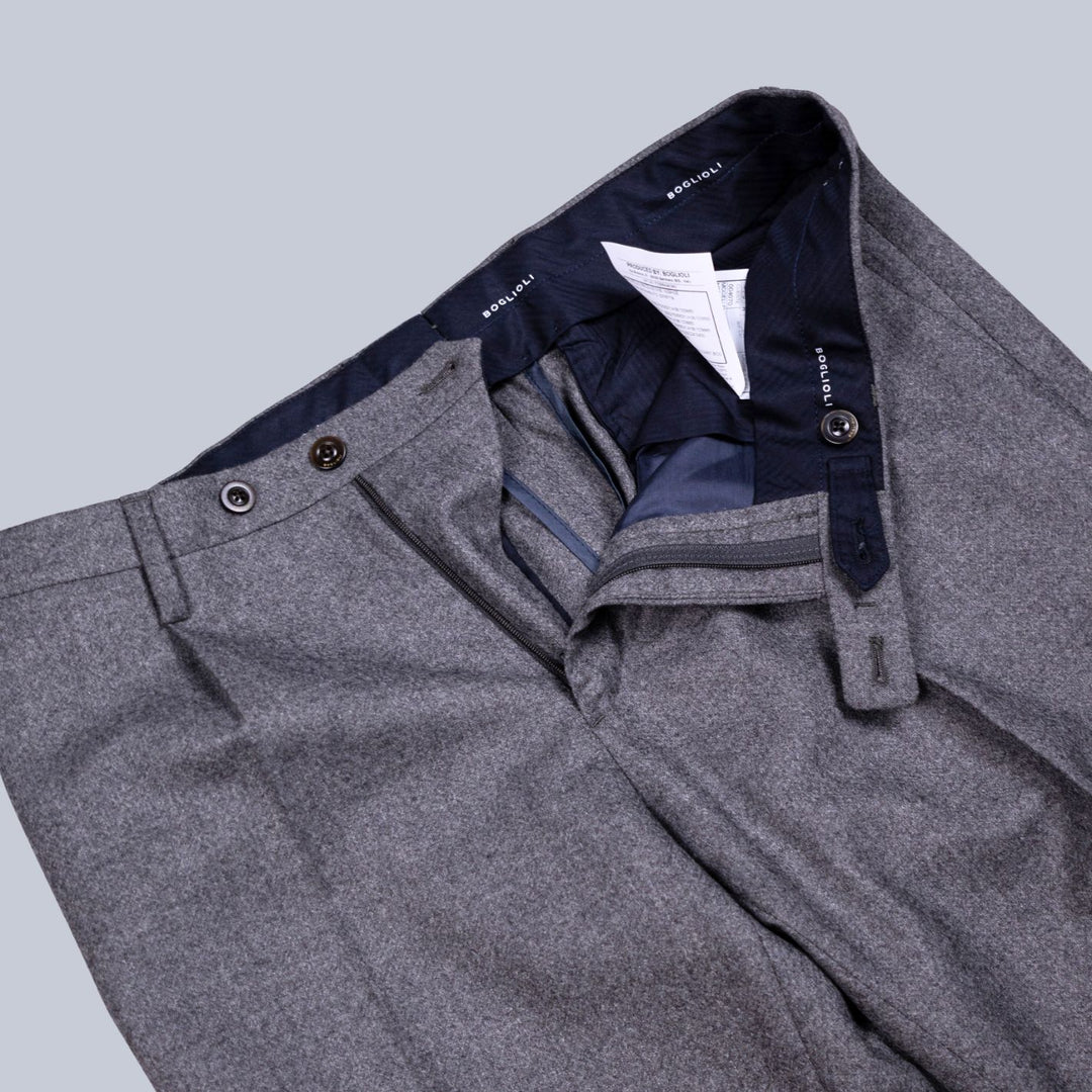 Grey Wool Flannel Suit