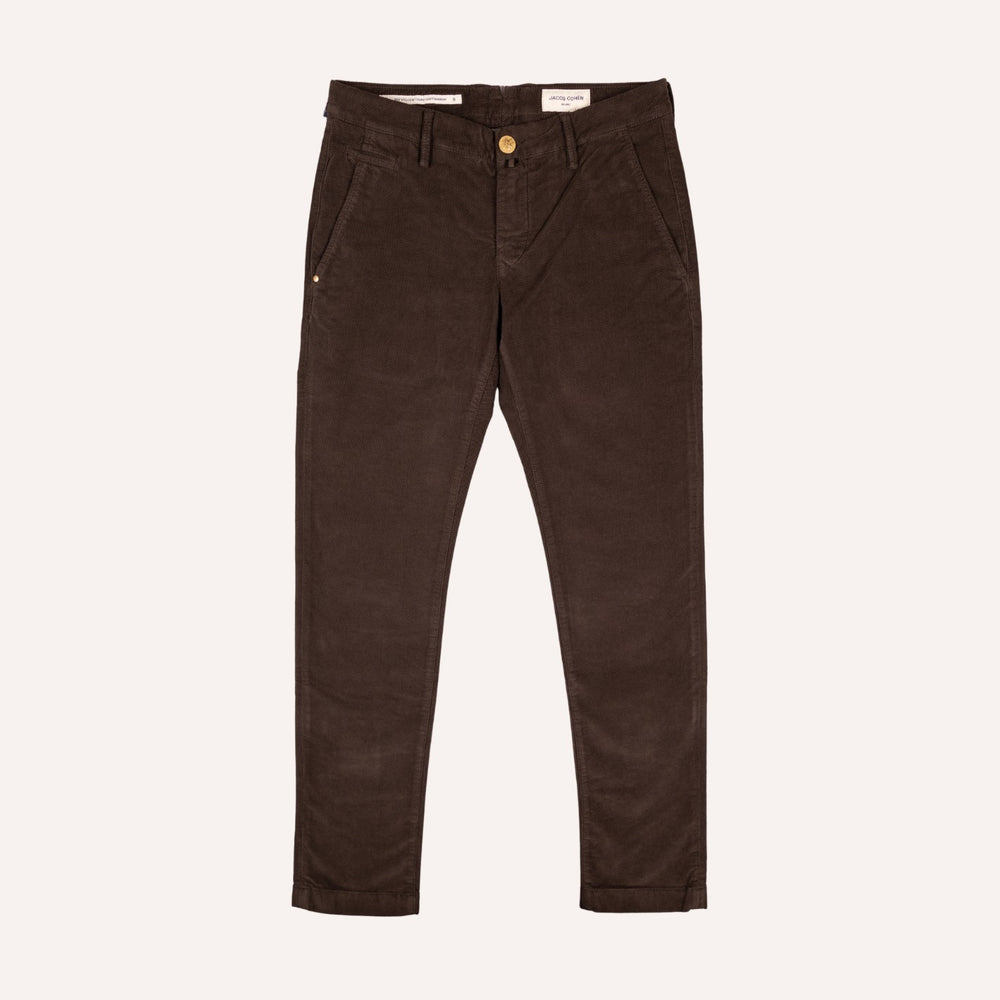 Brown Cotton Twill Trousers