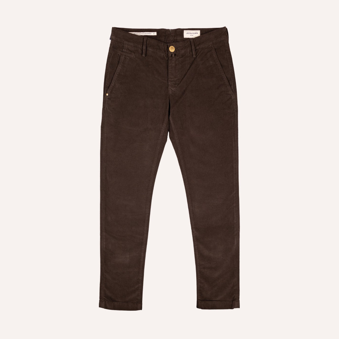 Brown Cotton Twill Trousers