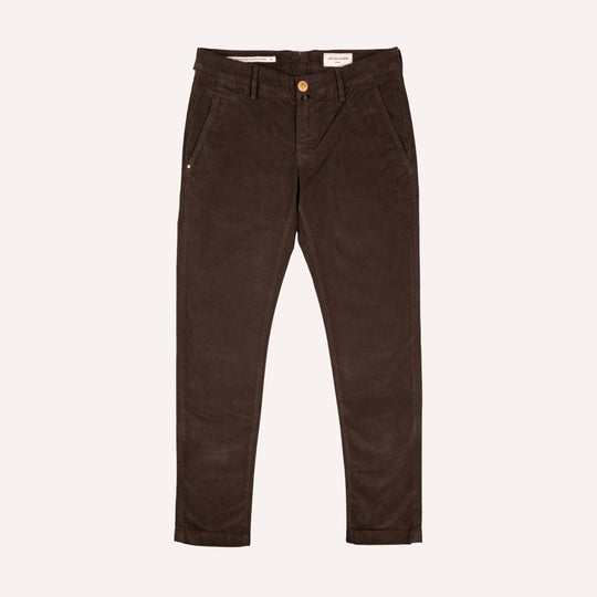 Brown Cotton Twill Trousers