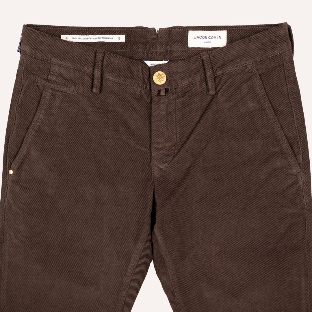 Brown Cotton Twill Trousers