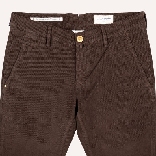 Brown Cotton Twill Trousers