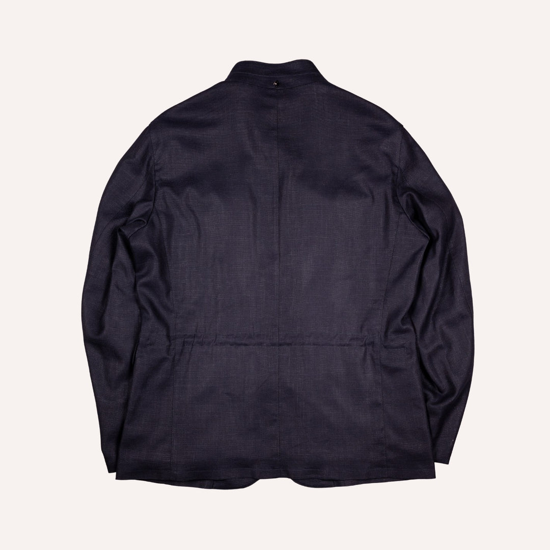 Navy Blue Nehru Field Jacket