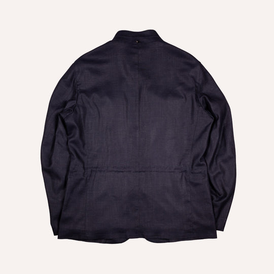 Navy Blue Nehru Field Jacket