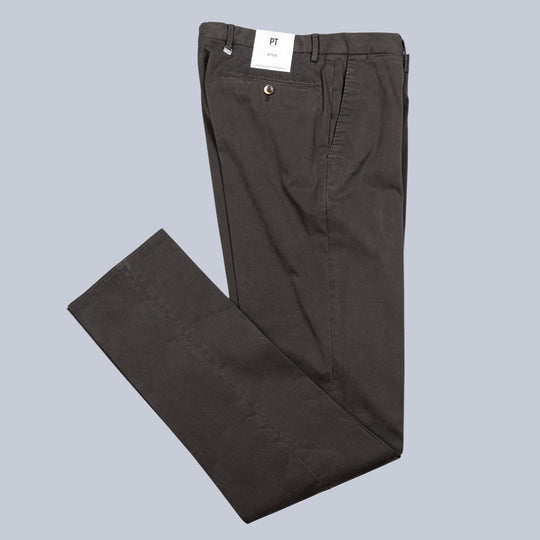 Washed Dark Green Cotton Chino