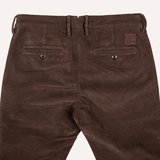Brown Cotton Twill Trousers