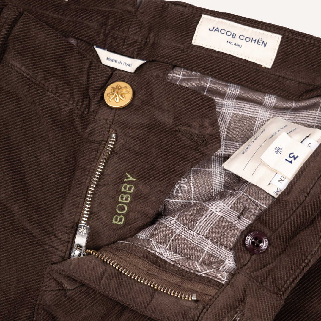 Brown Cotton Twill Trousers