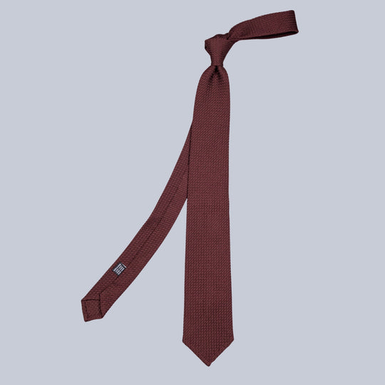 Burgundy Grenadine Silk Tie