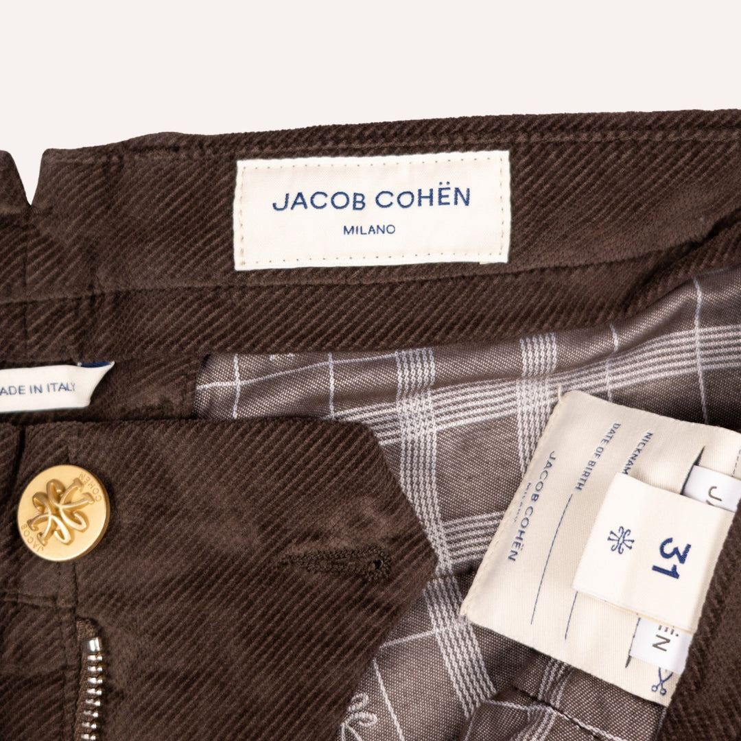 Brown Cotton Twill Trousers