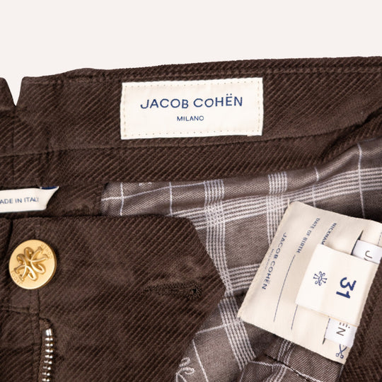Brown Cotton Twill Trousers