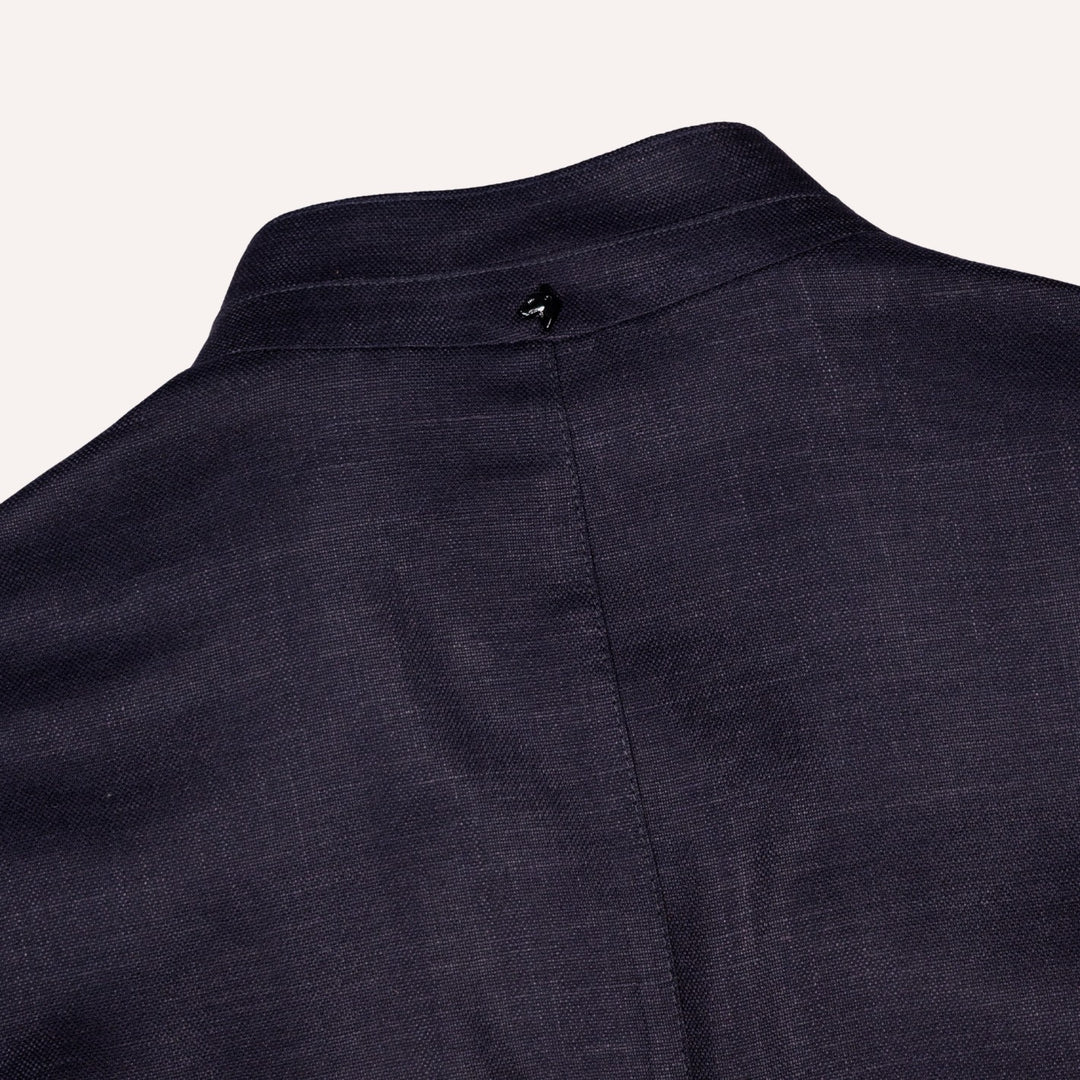 Navy Blue Nehru Field Jacket
