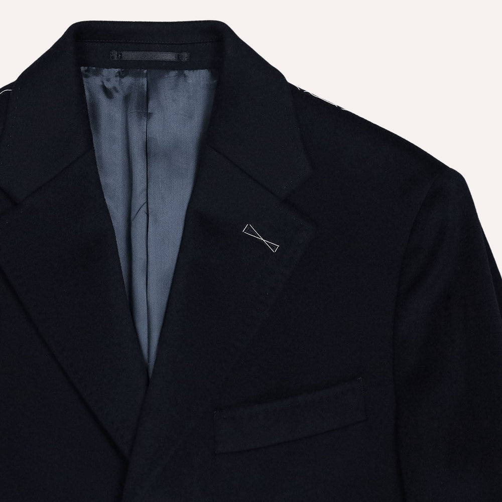 Dark Navy Single Breasted Coat