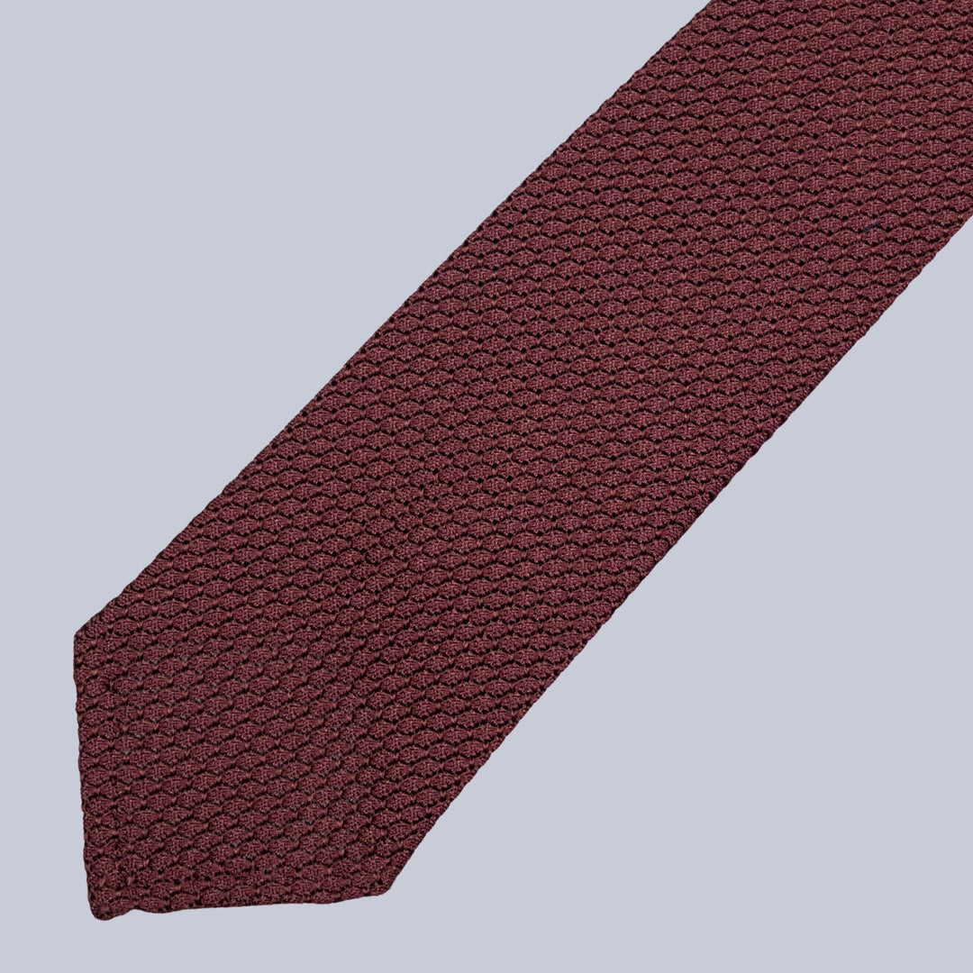 Burgundy Grenadine Silk Tie