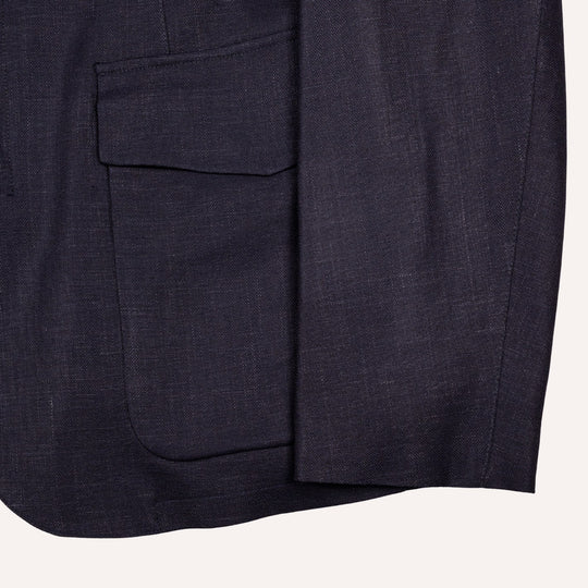 Navy Blue Nehru Field Jacket