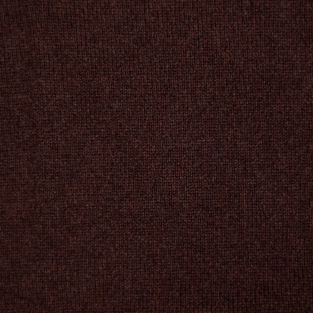 Chocolate Brown Cashmere Full Zip Sweater