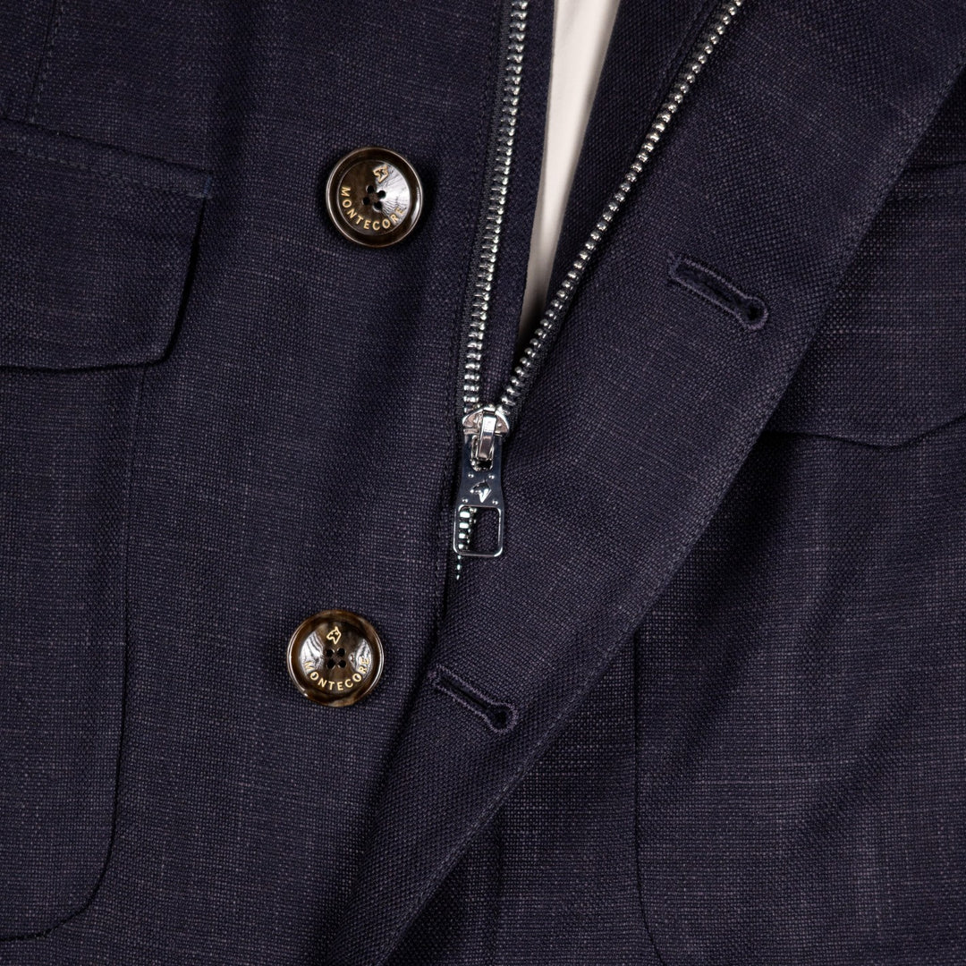 Navy Blue Nehru Field Jacket