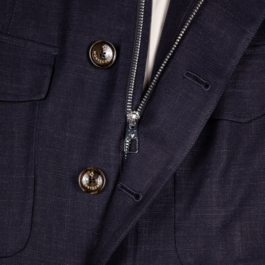 Navy Blue Nehru Field Jacket