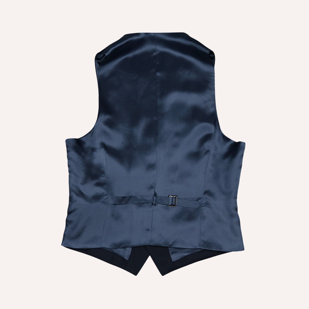 Navy Wool Suit Waistcoat
