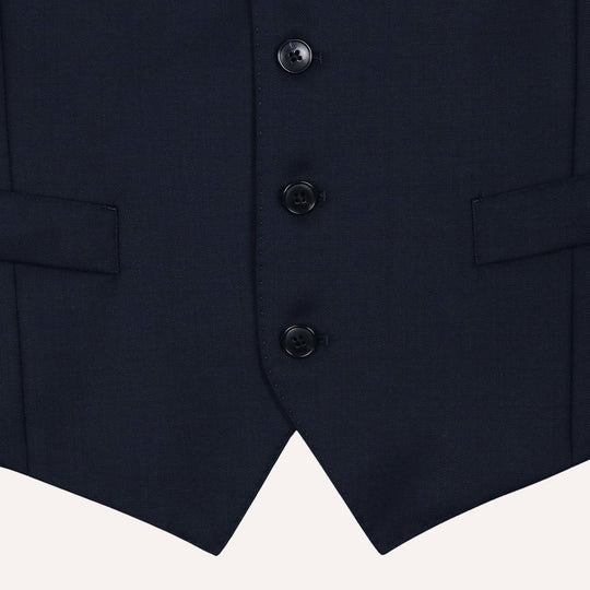 Navy Wool Suit Waistcoat