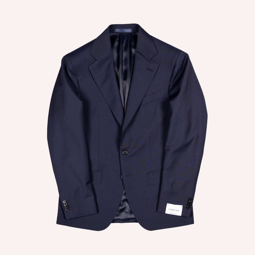 Navy Wool Mohair Single Breasted Suit