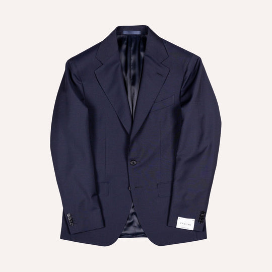 Navy Wool Mohair Single Breasted Suit