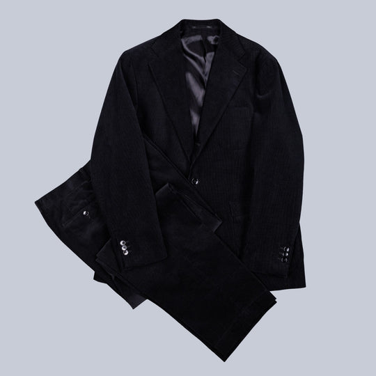 Black Corduroy Cotton Suit