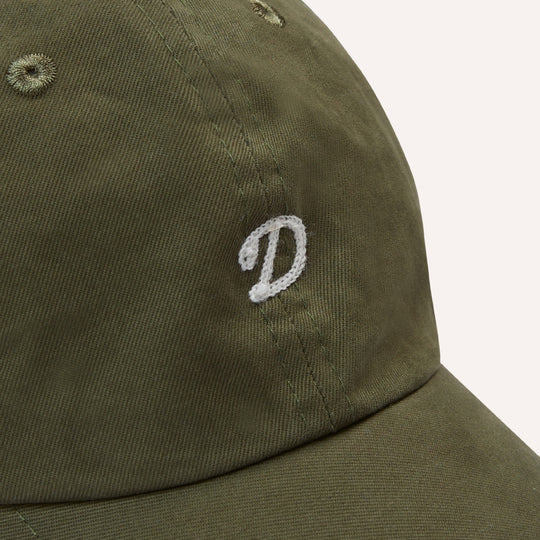 Green Chainstitch 'D' Cotton Twill Baseball Cap