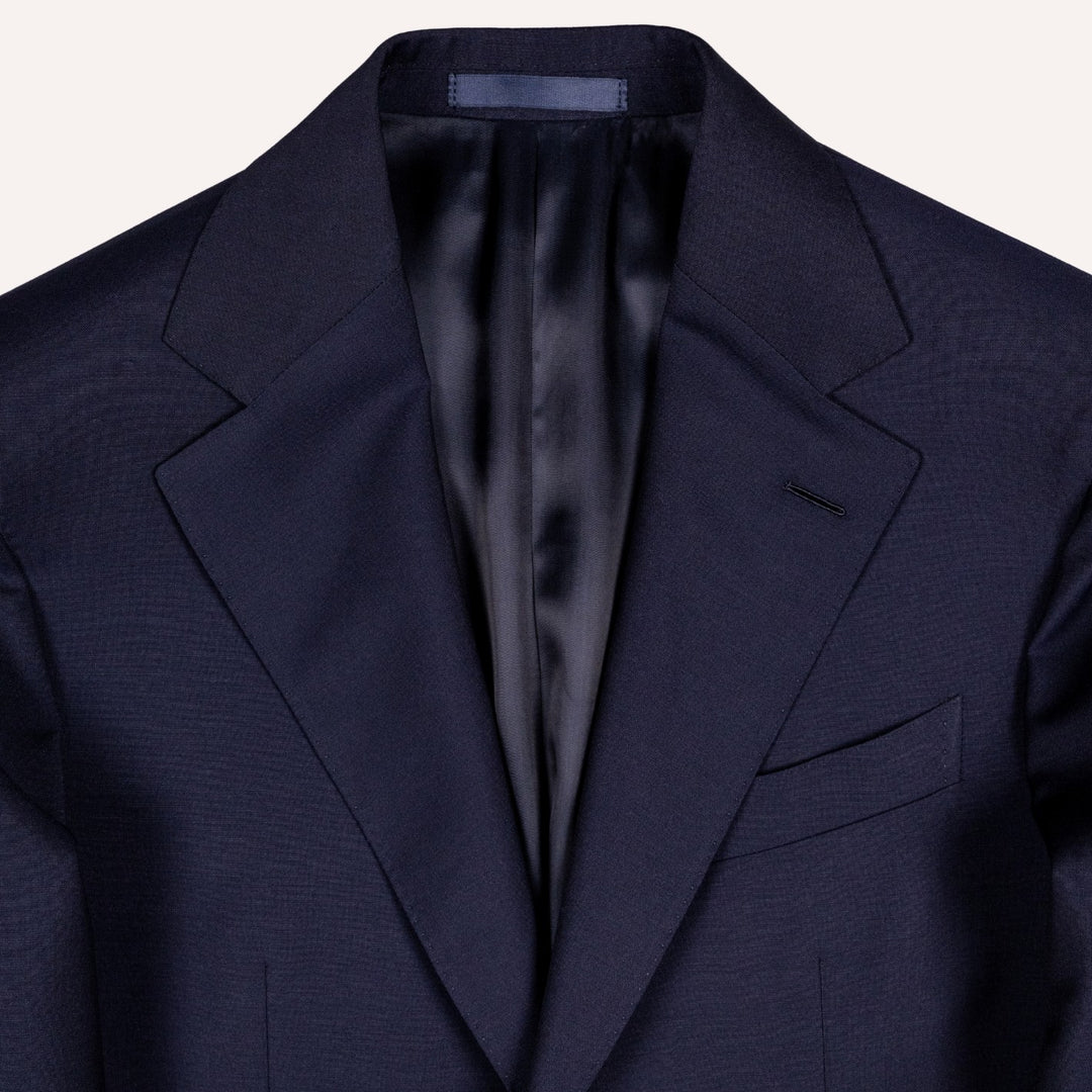 Navy Wool Mohair Single Breasted Suit