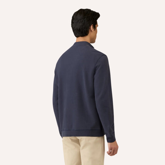 Navy Half-Zip Loopback Sweatshirt