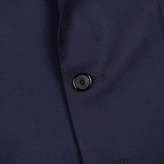 Navy Wool Mohair Single Breasted Suit