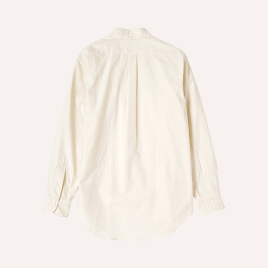 Ecru Washed Oxford Button Down Shirt - New Version