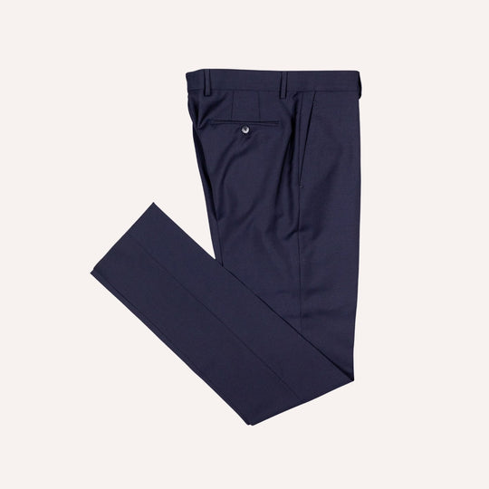 Navy Wool Mohair Single Breasted Suit