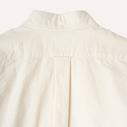 Ecru Washed Oxford Button Down Shirt - New Version