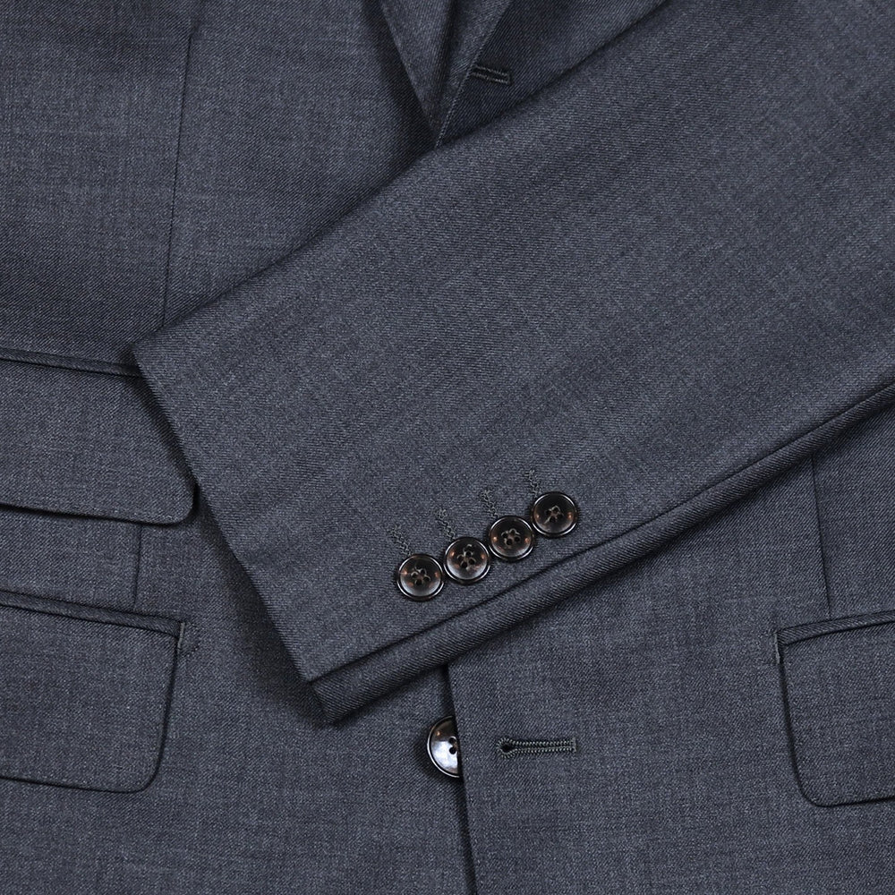 Grey Classic Wool Suit - White Line