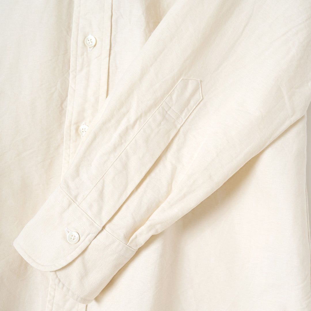 Ecru Washed Oxford Button Down Shirt - New Version