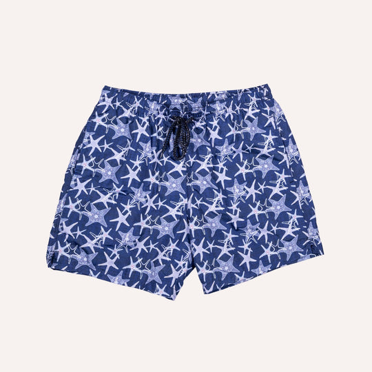 Navy Starfish Printed Swim Shorts