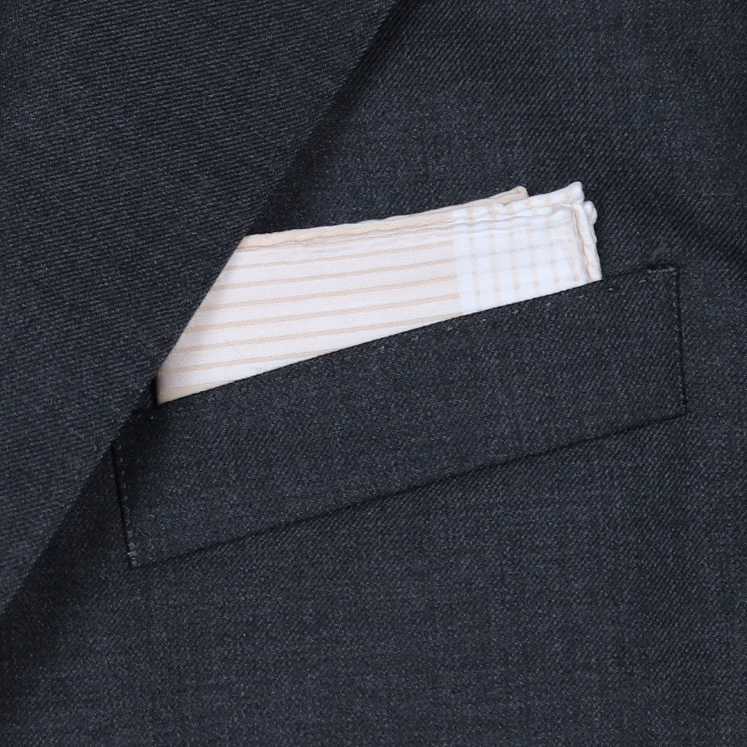 Grey Classic Wool Suit - White Line