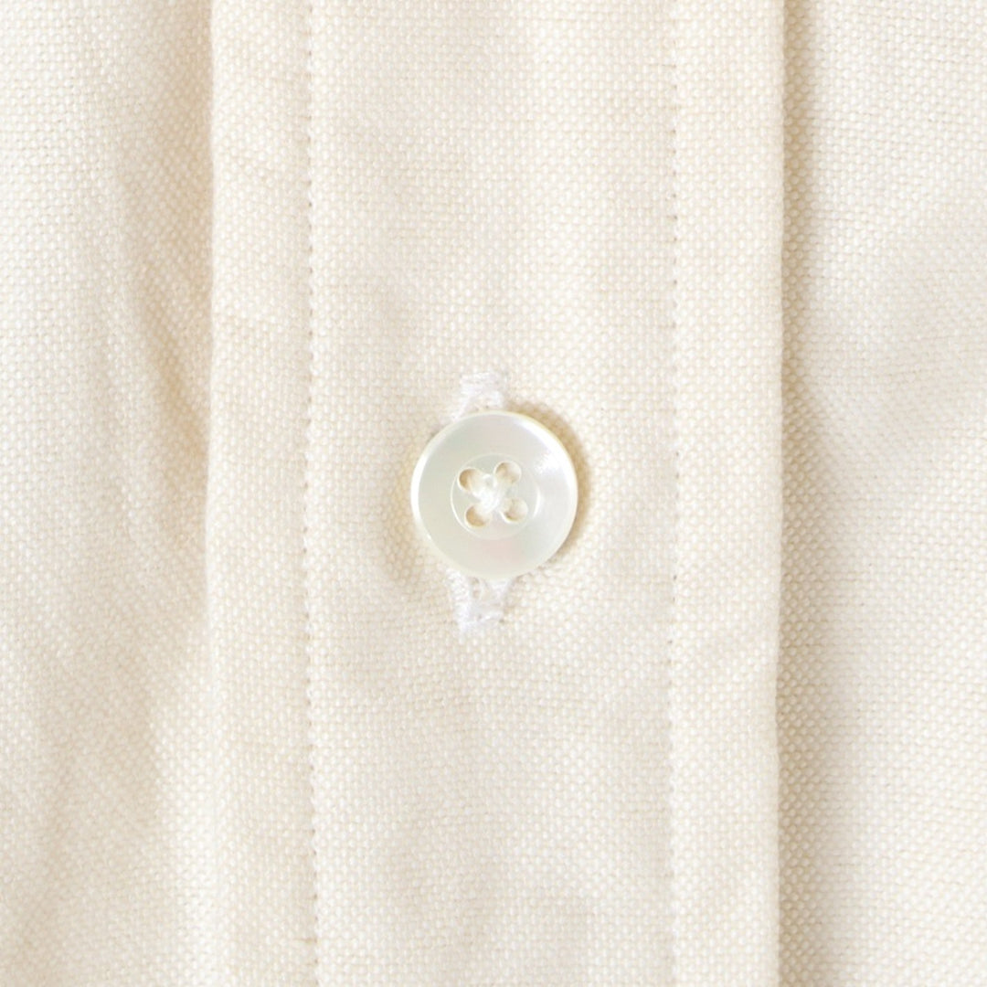 Ecru Washed Oxford Button Down Shirt - New Version