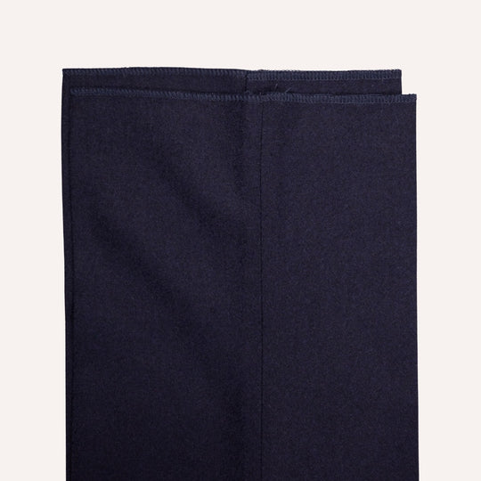 Navy Virgin Wool Slim Trousers